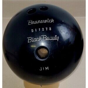 Brunswick Black Beauty Bowling Ball 15lb 8oz Drilled Jim